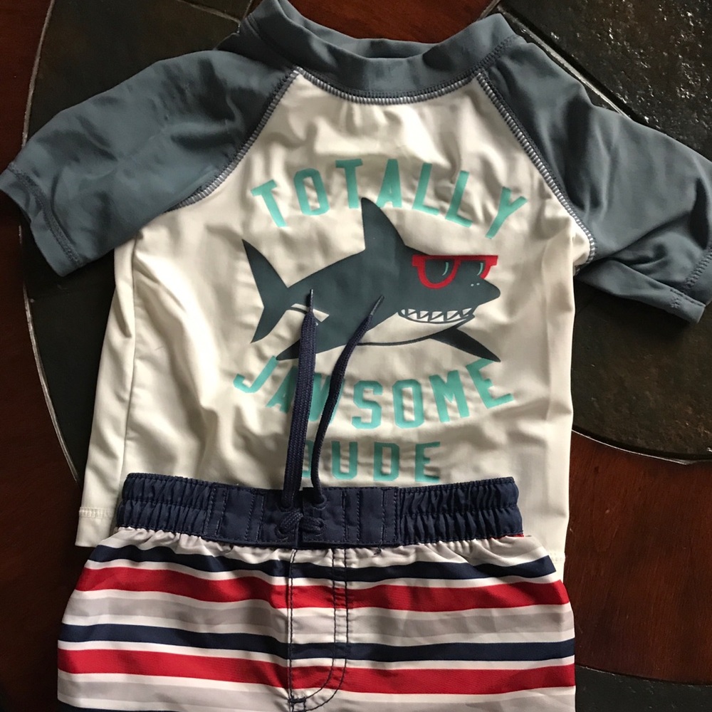 SWIM SHIRT AND SHORTS
